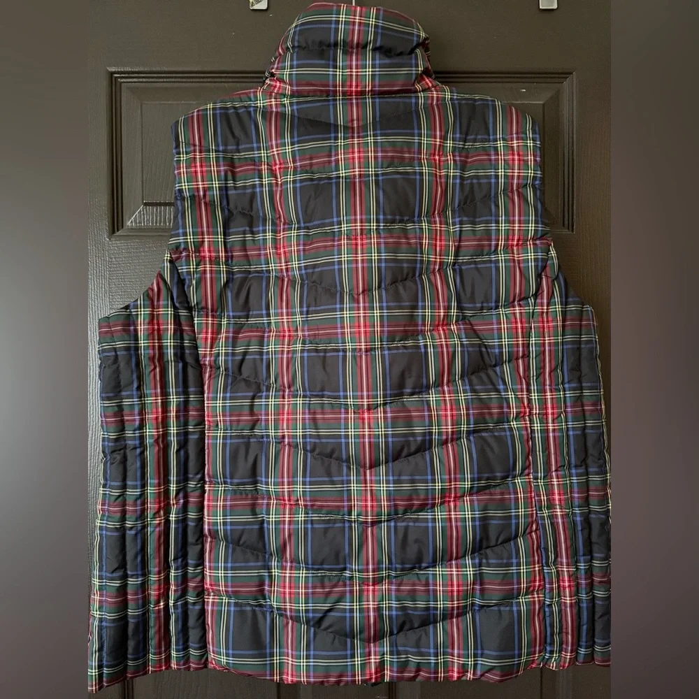 Talbots Plaid Down Puffer Vest - Plus Size - Picture 2 of 5